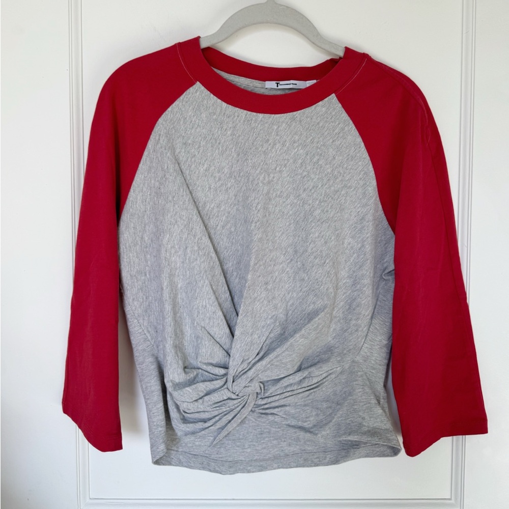 T by Alexander Wang Twist Front Baseball Tee